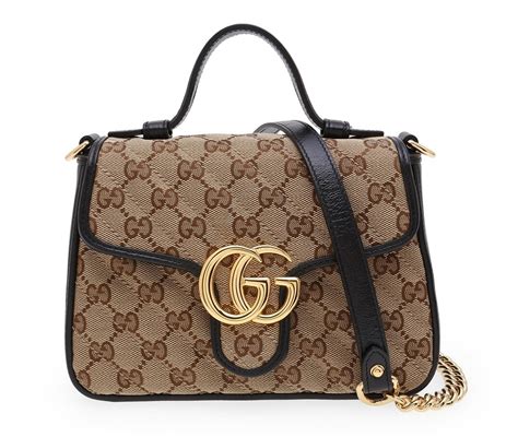 gucci marmont mini canvas|GG Marmont mini top handle bag.